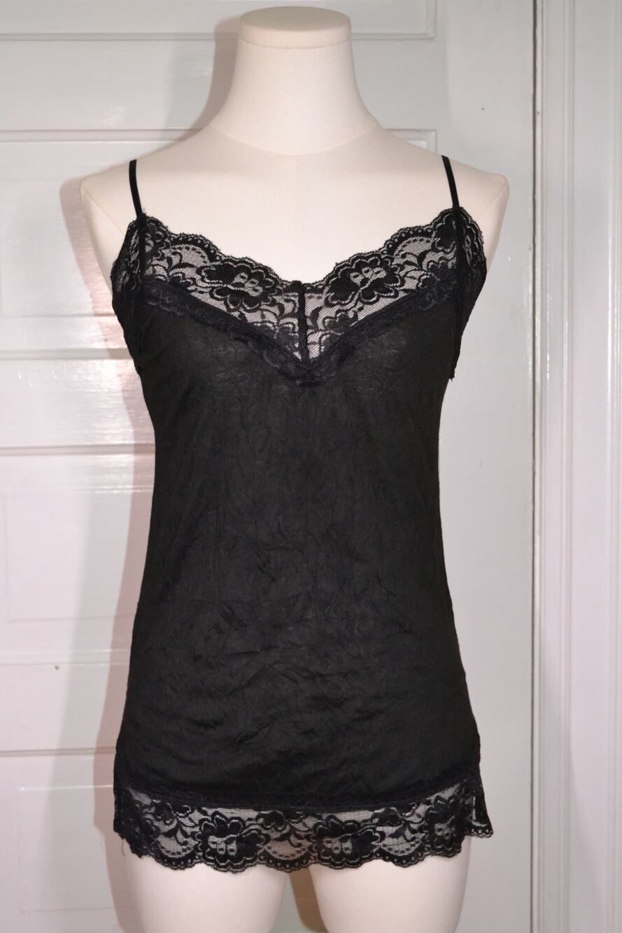 Y2K Lace Trim Goth Whimsygoth Fairy Layering Camisole Tank Top Size S